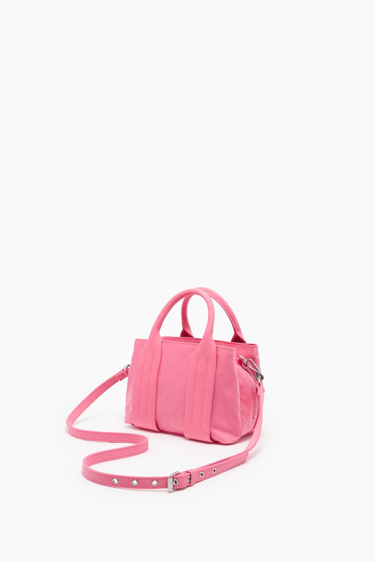 Bubblegum Pink Nylon Tote Bag