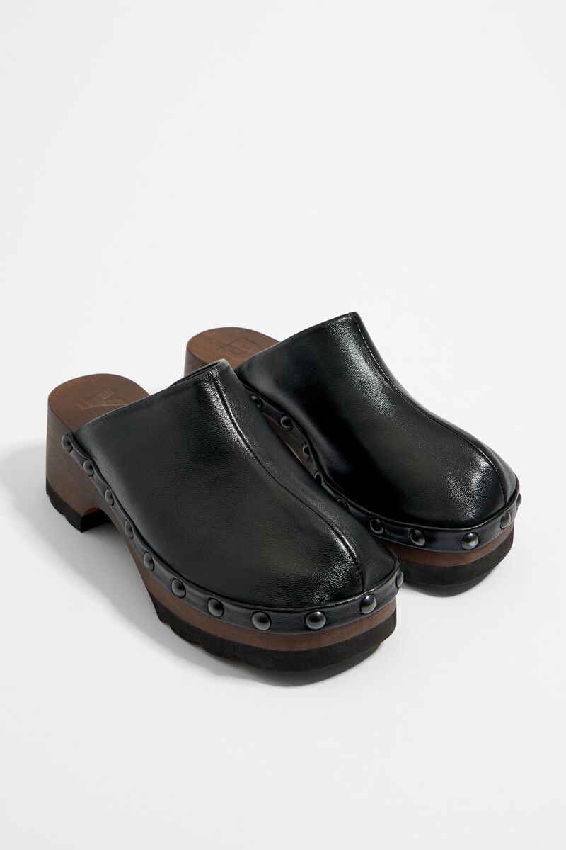 Leather heels Bimba y Lola Green size 38 EU in Leather - 10019279