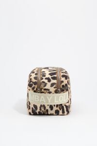Neceser doble grande nylon Leopard natural
