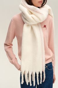 Ivory knit scarf