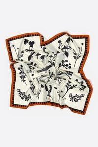 Off-white beetles and flowers silhouettes scarf