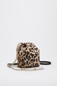Natural leopard nylon mini bag