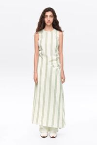 Robe midi verte sans manches