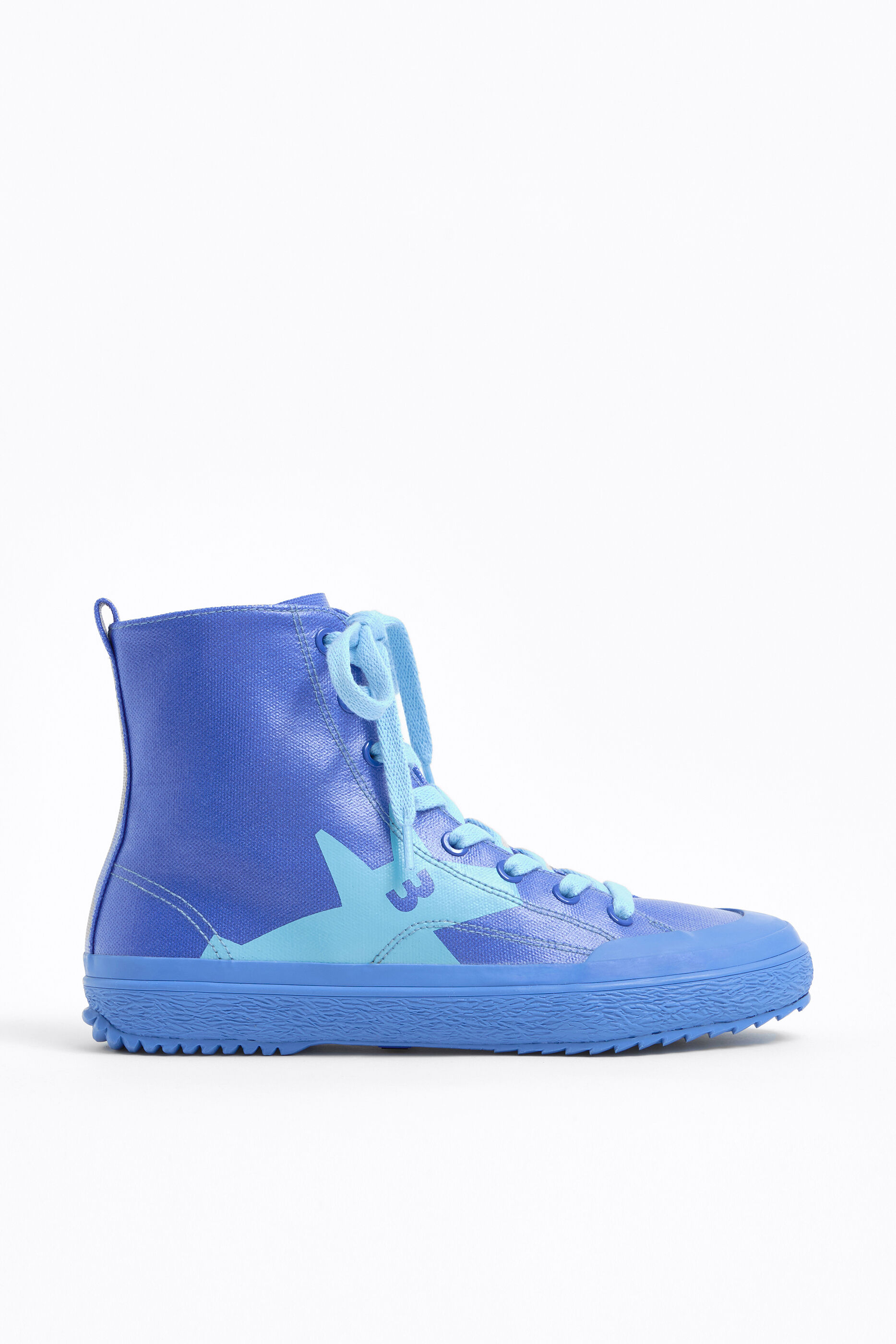 Sneaker hoog canvas blauw