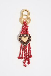 Chocolate heart rope key ring