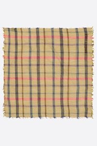 Ocher checked shawl