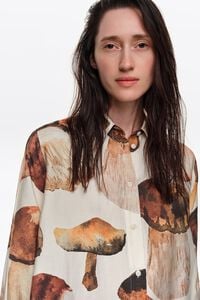 Off-white straight-cut Funghi shirt