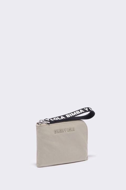 Monedero nylon caqui claro
