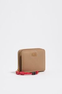 Camel nylon flap purse