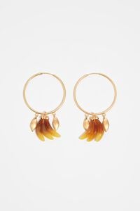 Brushed gold banana earrings