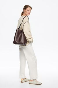 Bolso Carlino grande piel chocolate