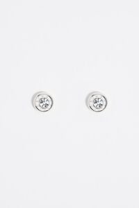 Kolczyki logo i kryształek srebrne