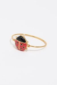 Rigid red ladybug bracelet