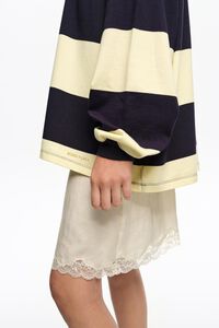 Blue and yellow striped oversize T-shirt