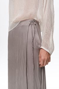 Silver fluid skort