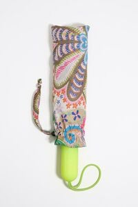 Paraguas estampado pájaros marfil