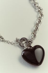 Black heart chain necklace