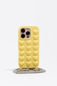 Yellow rope silicone iPhone 16 Pro case