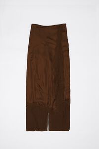 Dark olive viscose lace skort
