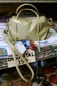 Mini pastel green leather Lolita bag