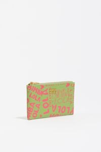 Pink lime print coin purse