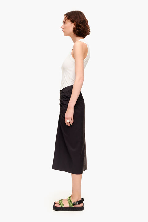 calidad Disponible Estable Falda midi algodón negra