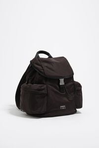 Large charcoal nylon backpack