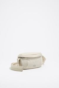 Riñonera pequeña nylon blanco roto