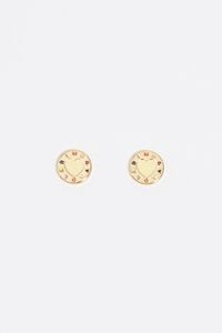 Ivory heart logo earrings