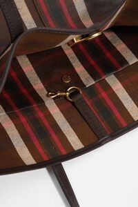 Large oak Tartan shopper bag