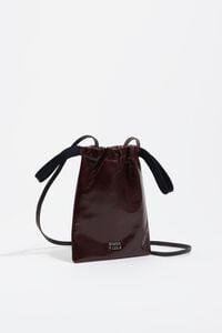 Chestnut leather mini bag