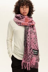 Pink snake print shawl