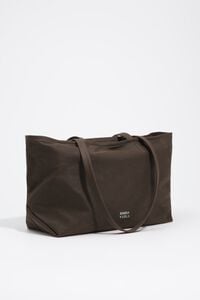 Medium dark brown coated shopper bag