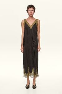 Faded black camisole dress with knot