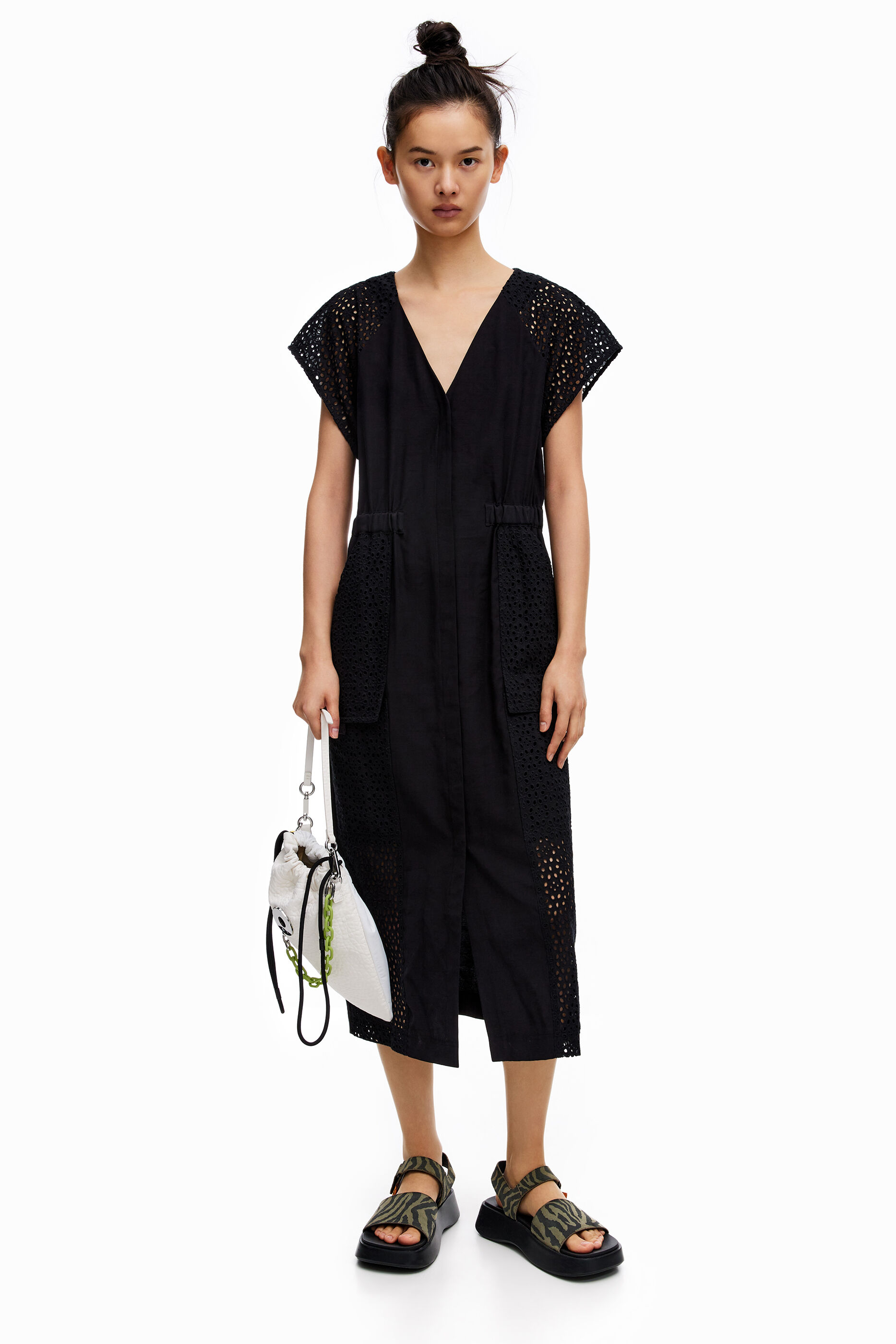 Schmales Kleid Schwarz