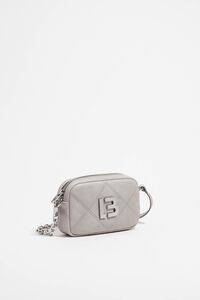 BIMBA & LOLA Mini Grey Taupe Leather Crossbody Purse Bag-NEW