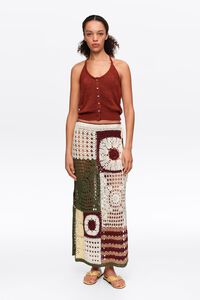 Rok crochet recht veelkleurig