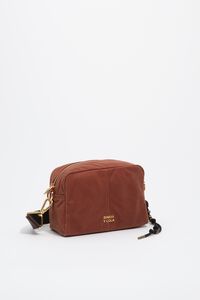 Bolso bandolera mediano encerado &oacute;xido