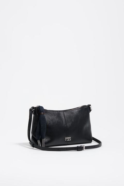 Mini black leather bag