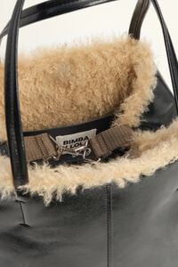 Maxi black shopper bag