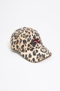 Gorra gabardina leopardo marfil