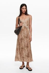 Watercolor Dots lace pleated dress