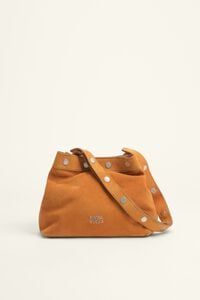 Bolso snaps mediano serraje &aacute;mbar