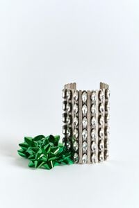 Rigid crystals and aged silver metal bracelet