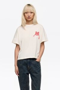 Футболка з логотипом кольору айворі