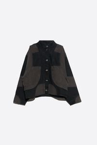 Two-tone denim oversize jacket