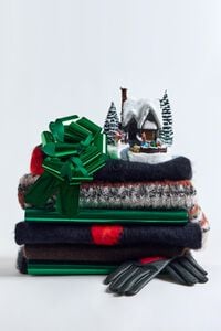 Oversize sand multistripe sweater