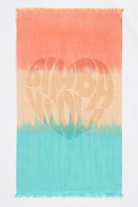 Toalla  logo coraz&oacute;n tie dye aguamarina