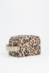 Neceser doble grande nylon Leopard natural