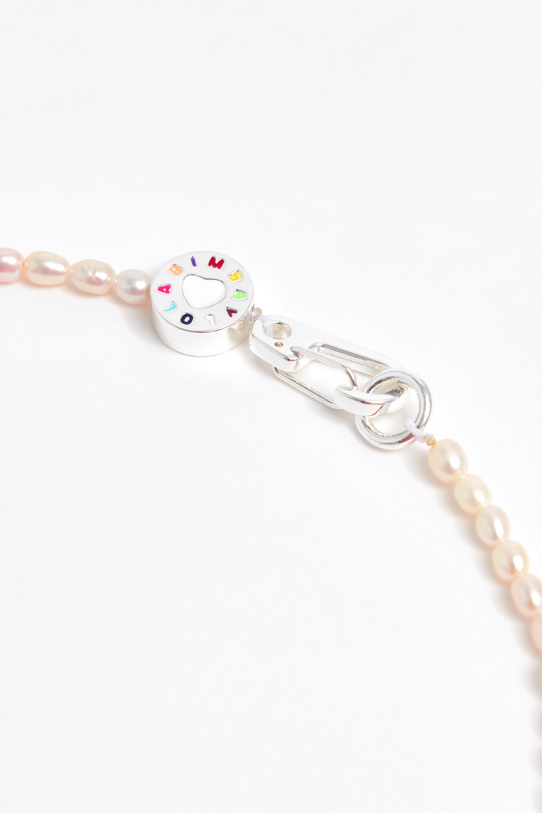 Short silver color irregular pearls necklace